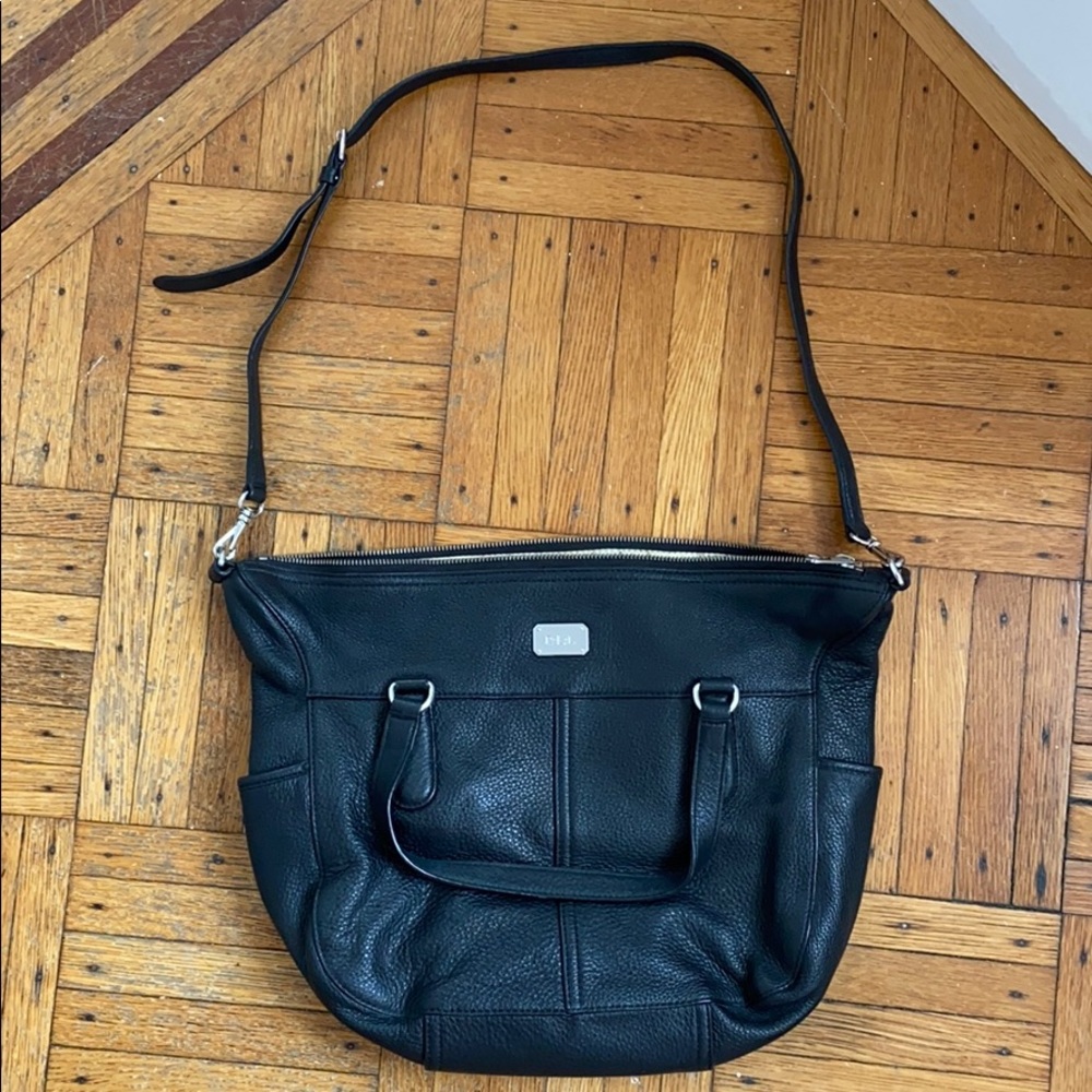 Lauren Ralph Lauren Black Leather Bag